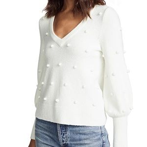 Madewell Bobble Dashwood V-Neck Sweater in Coziest Yarn